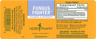 Photo of the Herb Pharm Fungus Fighter label
