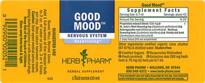 Photo of the Herb Pharm Good Mood label