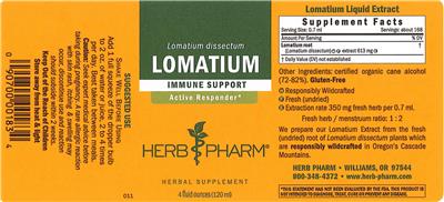 Photo of the Herb Pharm Lomatium label