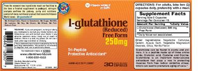 L-Glutathione Free Form 250 mg