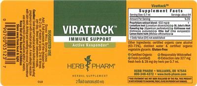 Photo of the Herb Pharm Virattack label