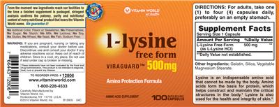 L-Lysine Viraguard 500 mg