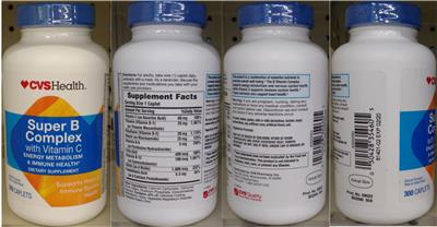 Photo of the CVS Health Super B Complex with Vitamin C label