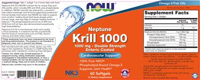 Photo of the NOW Neptune Krill 1000 Double Strength label