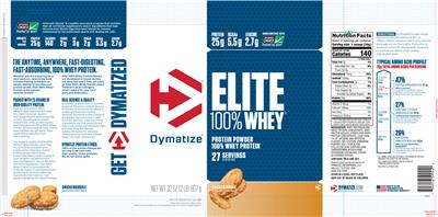 Photo of the Dymatize Elite 100% Whey Snickerdoodle label