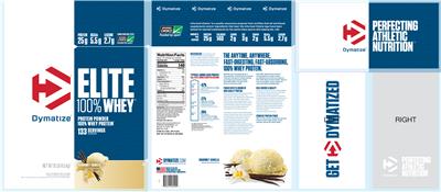 Photo of the Dymatize Elite 100% Whey Gourmet Vanilla label