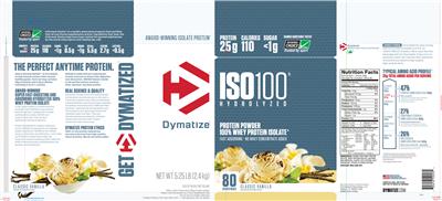 ISO100 Hydrolyzed Classic Vanilla