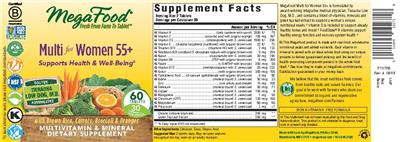 Photo of the MegaFood Multi for Women 55+ label