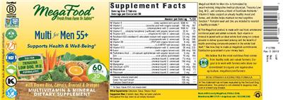Photo of the MegaFood Multi for Men 55+ label
