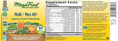 Photo of the MegaFood Multi for Men 40+ label