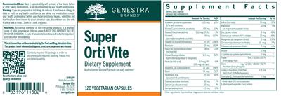 Photo of the Genestra Brands Super Orti Vite label