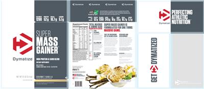 Photo of the Dymatize Super Mass Gainer Gourmet Vanilla label
