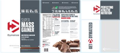 Photo of the Dymatize Super Mass Gainer Rich Chocolate label