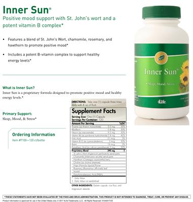 Photo of the 4Life Inner Sun label