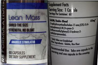 Photo of the RS Formulations Lean Mass label