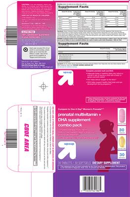 Photo of the up&up DHA supplement label