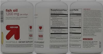 Photo of the up&up Fish Oil 1200 mg label
