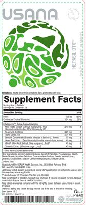 Product label for Hepasil DTX