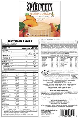 Spiru-Tein High Protein High Energy Meal Peaches & Cream