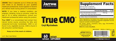 Photo of the Jarrow Formulas True CMO label