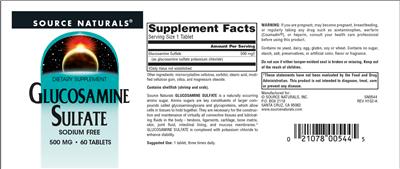Glucosamine Sulfate 500 mg