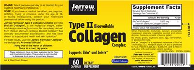 Photo of the Jarrow Formulas Type II Bioavailable Collagen Complex label