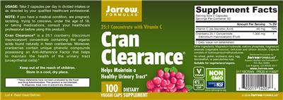 Photo of the Jarrow Formulas Cran Clearance label