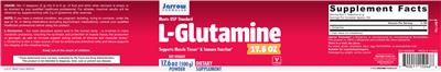 Photo of the Jarrow Formulas L-Glutamine Powder label