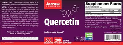 Photo of the Jarrow Formulas Quercetin 500 mg label