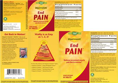Photo of the Nature's Way Fatigued to Fantastic! End Pain label