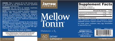 Photo of the Jarrow Formulas Mellow Tonin label