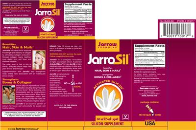 Photo of the Jarrow Formulas JarroSil label