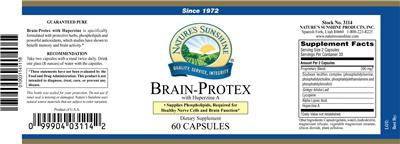 Photo of the Nature's Sunshine Brain-Protex with Huperzine A label