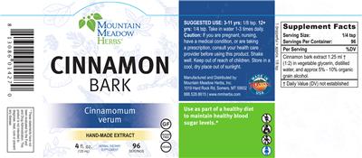 Photo of the Mountain Meadow Herbs Cinnamon Bark label