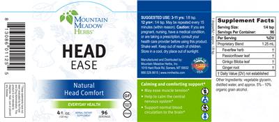 Photo of the Mountain Meadow Herbs Head Ease label