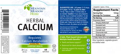 Photo of the Mountain Meadow Herbs Herbal Calcium label