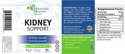 Photo of the Mountain Meadow Herbs Kidney Support label