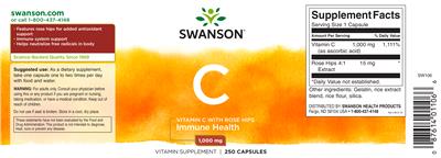 Photo of the Swanson C 1,000 mg label