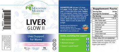 Photo of the Mountain Meadow Herbs Liver Glow ll label