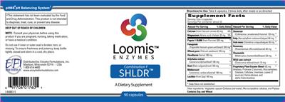 Photo of the Loomis Enzymes Combination F SHLDR label