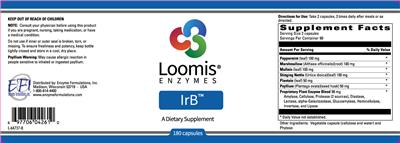 Photo of the Loomis Enzymes IrB label