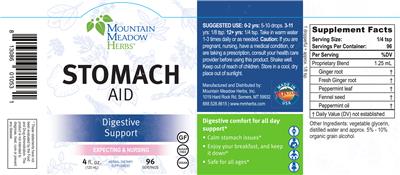 Photo of the Mountain Meadow Herbs Stomach Aid label