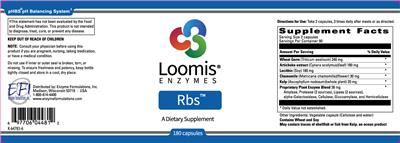 Photo of the Loomis Enzymes Rbs label