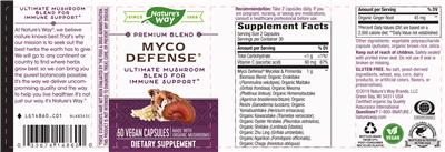 Photo of the Nature's Way Myco Defense label