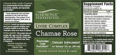 Photo of the Harmonic Innerprizes Chamae Rose Liver Complex label