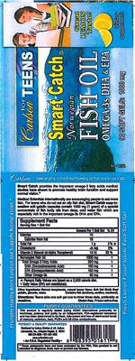 Photo of the Carlson for Teens Smart Catch Norwegian Fish Oil label