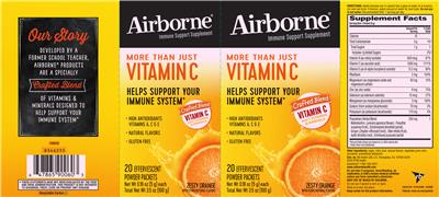 Photo of the Airborne More Than Just Vitamin C Zesty Orange label