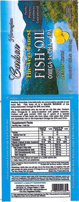 Photo of the Carlson The Very Finest Fish Oil label