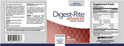 Photo of the NewtonEverett Digest-Rite Advanced label