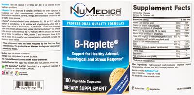 Photo of the NuMedica B-Replete label